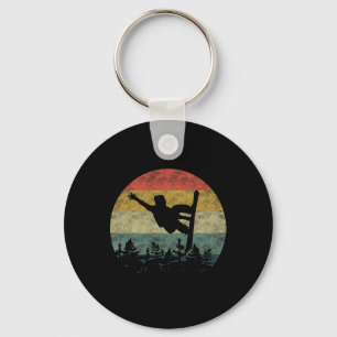Snowboard Retro Snowboarder Freeride Women Men  Keychain