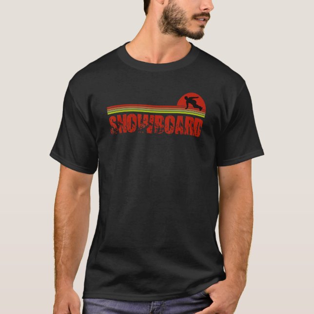 Snowboard Retro Style T-Shirt (Front)