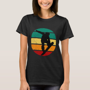 Snowboard Retro Sunset Winter Sports Alpine Skier  T-Shirt