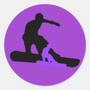 snowboard. shadowstance. classic round sticker
