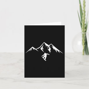 Snowboard Shirt Snow Mountain Winter Snowboarding  Card
