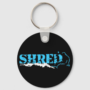 snowboard. shred. keychain