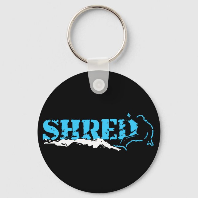 snowboard. shred. keychain (Front)