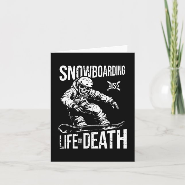 Snowboard Skeleton Snowboarding - Winter Sports Sn Card (Front)