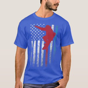 Snowboard Ski 4th of July  American Flag America U T-Shirt