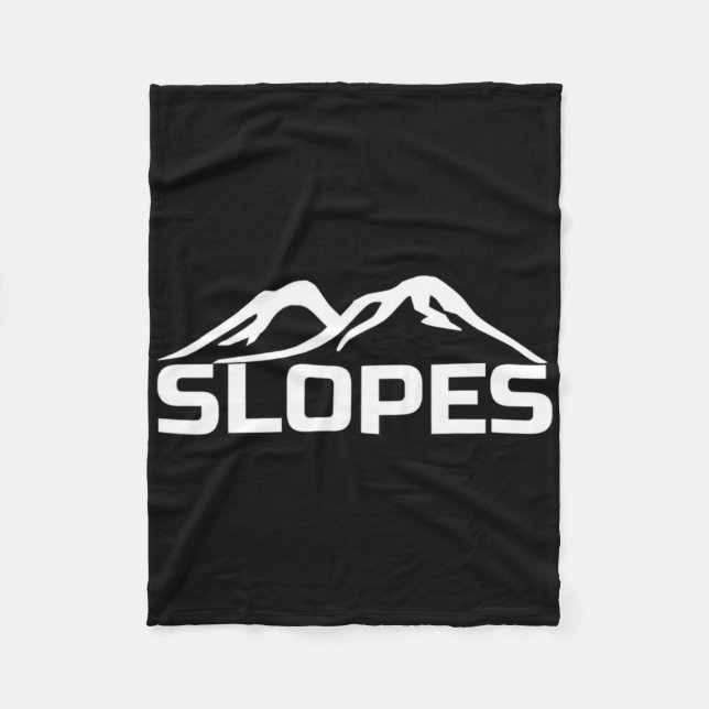 Snowboard Ski Slopes And Mountain Snowboarding  Fleece Blanket (Front)