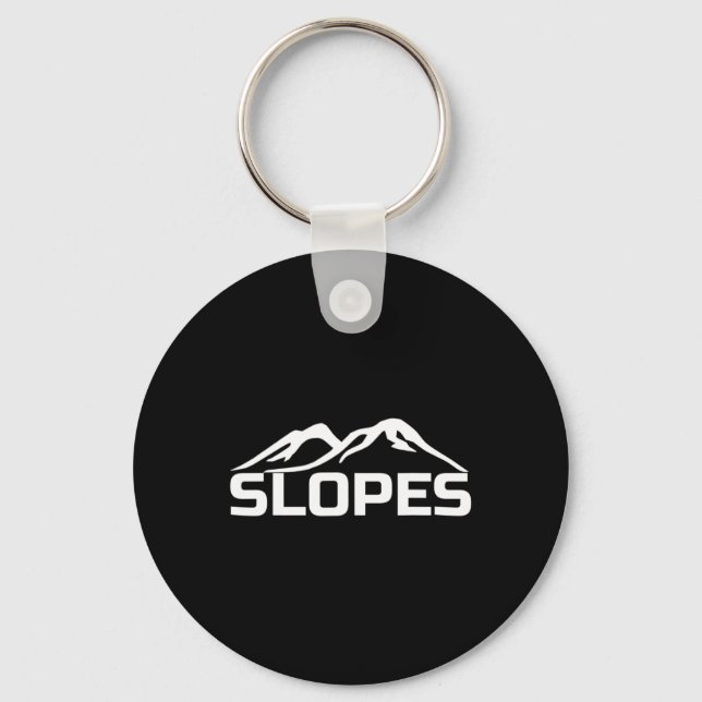 Snowboard Ski Slopes And Mountain Snowboarding  Keychain (Front)