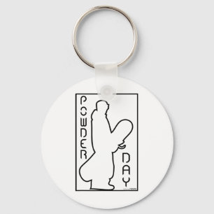 Snowboard Ski Winter Sports Snow Powder Day Logo Keychain