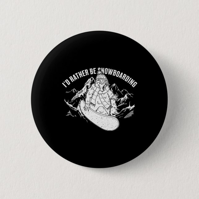 Snowboard Skiing Snowboarder Competitive Activity  2 Inch Round Button (Front)