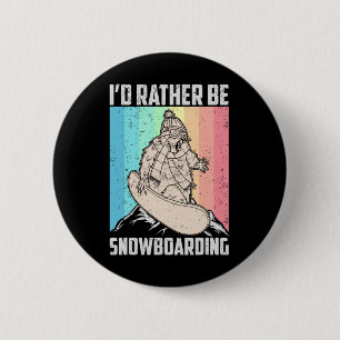 Snowboard Skiing Snowboarder Competitive Activity  2 Inch Round Button