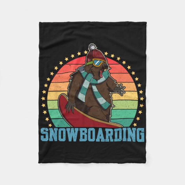 Snowboard Skiing Snowboarder Competitive Activity  Fleece Blanket (Front)