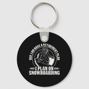 Snowboard Skiing Snowboarder Competitive Activity  Keychain