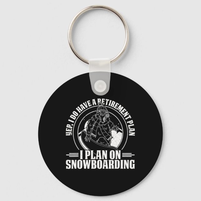Snowboard Skiing Snowboarder Competitive Activity  Keychain (Front)