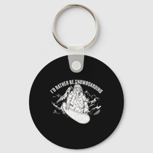 Snowboard Skiing Snowboarder Competitive Activity  Keychain