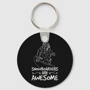 Snowboard Skiing Snowboarder Competitive Activity  Keychain