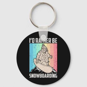 Snowboard Skiing Snowboarder Competitive Activity  Keychain