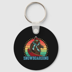 Snowboard Skiing Snowboarder Competitive Activity  Keychain