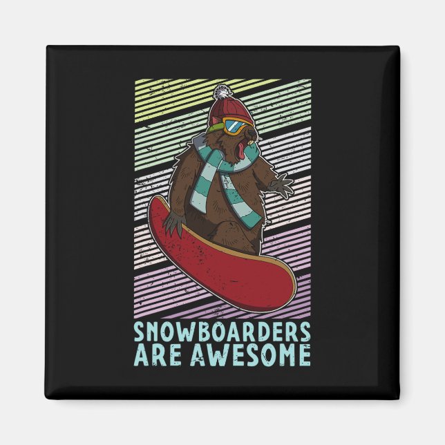 Snowboard Skiing Snowboarder Competitive Activity  Magnet (Front)