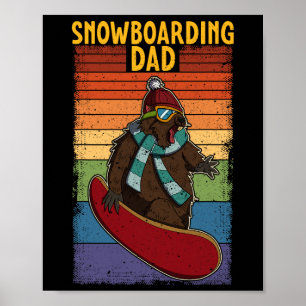 Snowboard Skiing Snowboarder Competitive Activity  Poster
