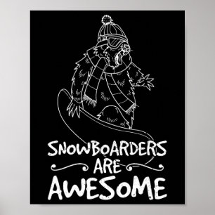 Snowboard Skiing Snowboarder Competitive Activity  Poster