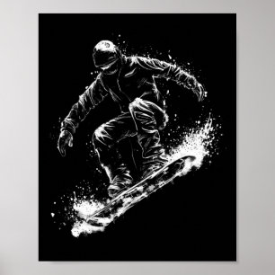 Snowboard Sliding In Style Poster