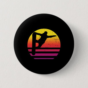 Snowboard Snowboarder Men's Winter Sports Women's 2 Inch Round Button