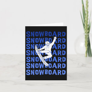 Snowboard Snowboarder Shredding Kids Winter Sports Card