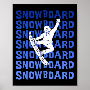 Snowboard Snowboarder Shredding Kids Winter Sports Poster