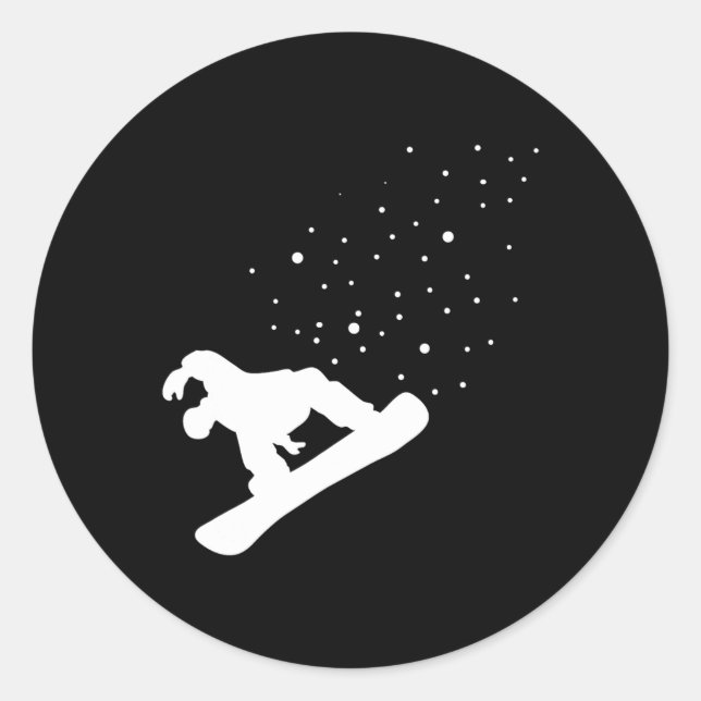 Snowboard Snowboarder Snowboarding 4  Classic Round Sticker (Front)