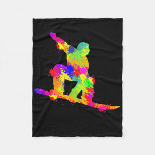 Snowboard Snowboarder Snowboarding Boys Kids Men 1 Fleece Blanket