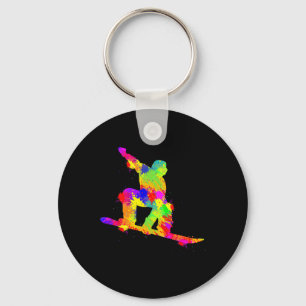Snowboard Snowboarder Snowboarding Boys Kids Men 1 Keychain