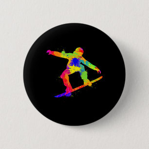 Snowboard Snowboarder Snowboarding Boys Kids Men  2 Inch Round Button