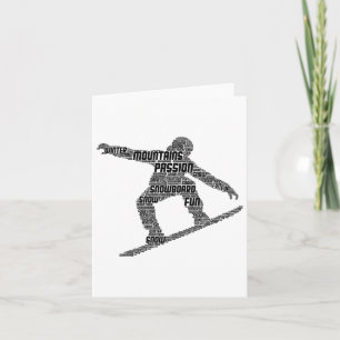 Snowboard Snowboarder Snowboarding Boys Men Kids Card