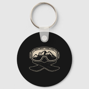 Snowboard Snowboarder Snowboarding Freestyle Mount Keychain
