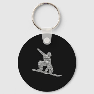 Snowboard Snowboarder Snowboarding  Keychain