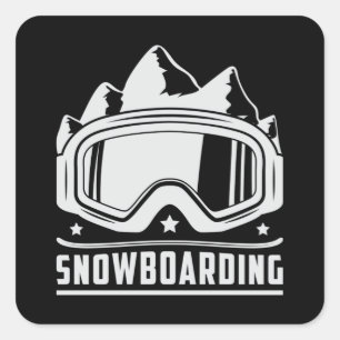 Snowboard Snowboarder Snowboarding Snow Funny Gift Square Sticker