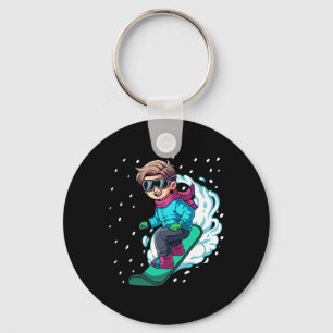 Snowboard Snowboarding 8  Keychain