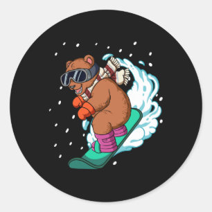 Snowboard Snowboarding  Classic Round Sticker