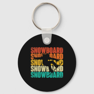 Snowboard - Snowboarding Snowboarder Downhill Inst Keychain
