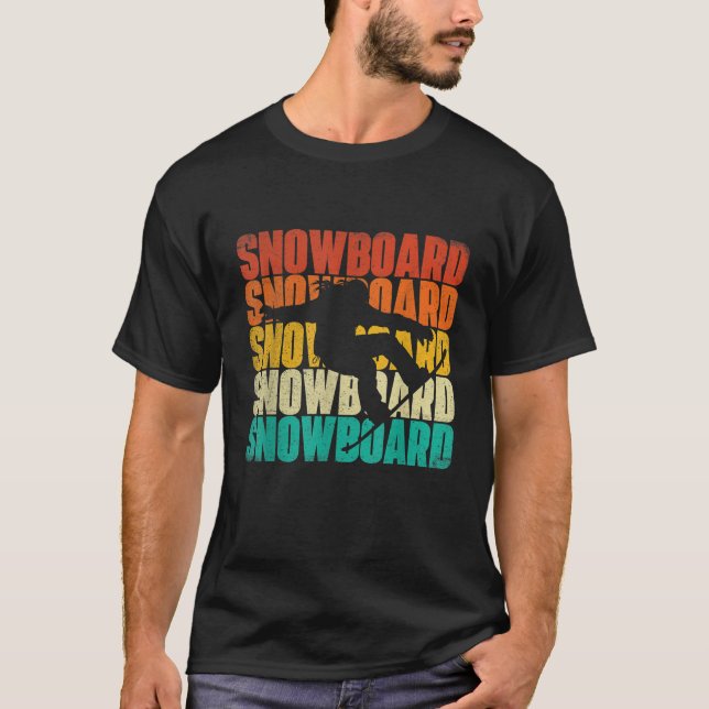 Snowboard Snowboarding Snowboarder Downhill Instru T-Shirt (Front)