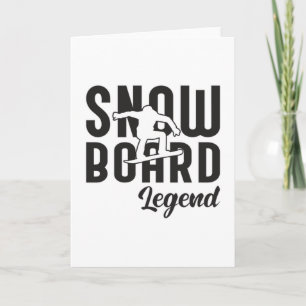 Snowboard Snowboarding Snowboarder Funny Gift Idea Card