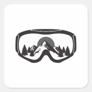 Snowboard Snowboarding Snowboarder Funny Gift Idea Square Sticker