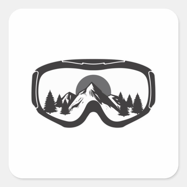 Snowboard Snowboarding Snowboarder Funny Gift Idea Square Sticker (Front)