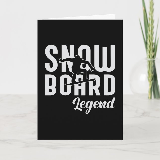 Snowboard Snowboarding Snowboarder Snow Funny Gift Card (Front)