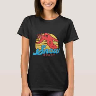 Snowboard Snowboarding Vintage Retro Bunny Girl  T-Shirt