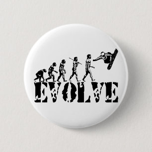 Snowboard Snowbording Sport Evolution Art 2 Inch Round Button