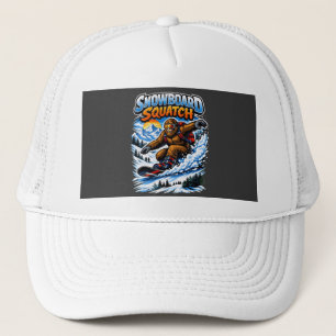 Snowboard Squatch – Funny Bigfoot Snowboarding Trucker Hat
