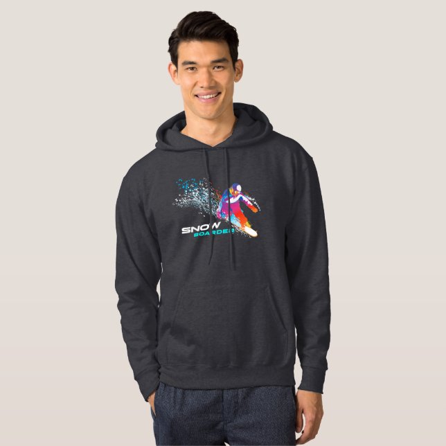 Snowboard | Sweat - shirt à capuche masculin (Devant entier)