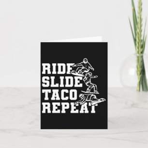 Snowboard Taco Snowboarder Winter Sports Card