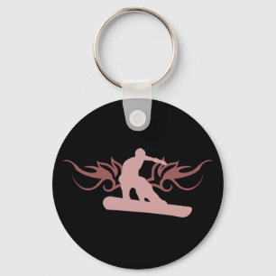 snowboard. tribal. keychain